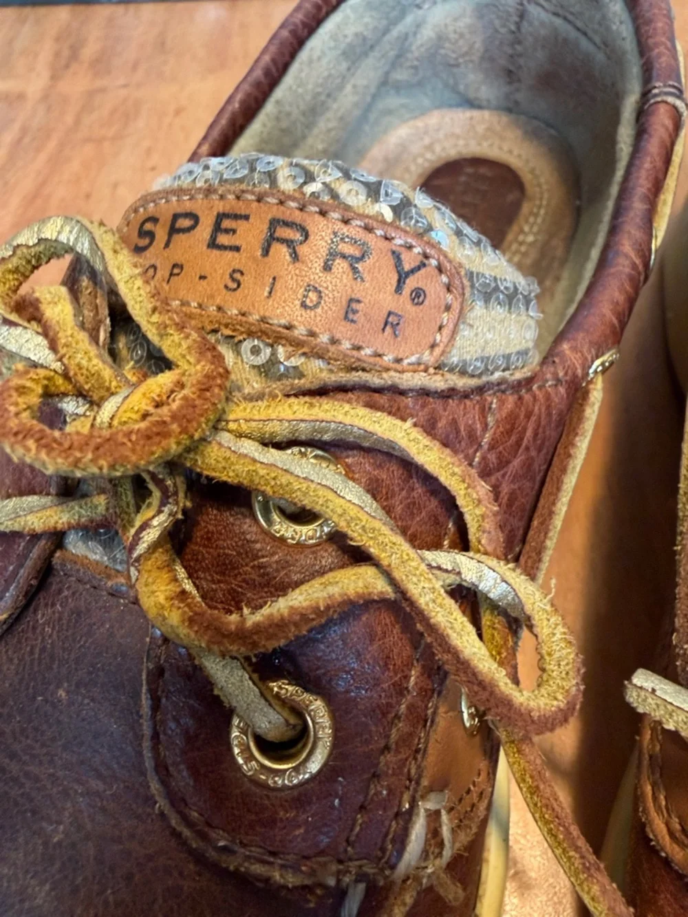 Sperry Top-Sider 2010’s Statement Brown Leather Boat Shoes‎ Zebra (Fair)